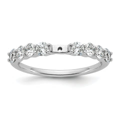 14k White Gold 3/4 carat Lab Grown Diamond VS/SI+ G+ Semi Mount Peg Set Engagement Ring