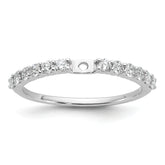 14k White Gold 3/8 carat Lab Grown Diamond VS/SI+ G+ Semi Mount Peg Set Engagement Ring