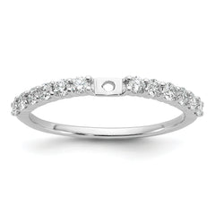 14k White Gold 3/8 carat Lab Grown Diamond VS/SI+ G+ Semi Mount Peg Set Engagement Ring