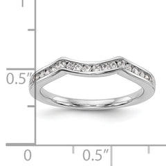 14k White Gold 1/5 carat Lab Grown Diamond VS/SI+ G+ Complete Wedding Band