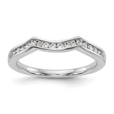 14k White Gold 1/5 carat Lab Grown Diamond VS/SI+ G+ Complete Wedding Band