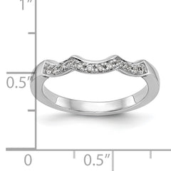 14k White Gold 1/8 carat Lab Grown Diamond VS/SI+ G+ Complete Wedding Band