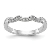 14k White Gold 1/8 carat Lab Grown Diamond VS/SI+ G+ Complete Wedding Band