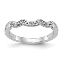 14k White Gold 1/8 carat Lab Grown Diamond VS/SI+ G+ Complete Wedding Band