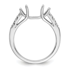 14k White Gold 1/5 carat Lab Grown Diamond VS/SI+ G+ Semi Mount Peg Set Engagement Ring