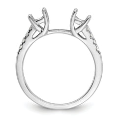 14k White Gold 1/6 carat Lab Grown Diamond VS/SI+ G+ Semi Mount Peg Set Engagement Ring