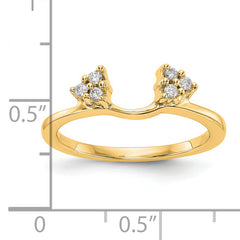14k 1/8 carat Lab Grown Diamond VS/SI+ G+ Complete Ring Wrap