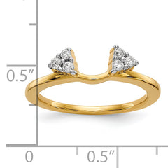 14k 1/6 carat Lab Grown Diamond VS/SI+ G+ Complete Ring Wrap