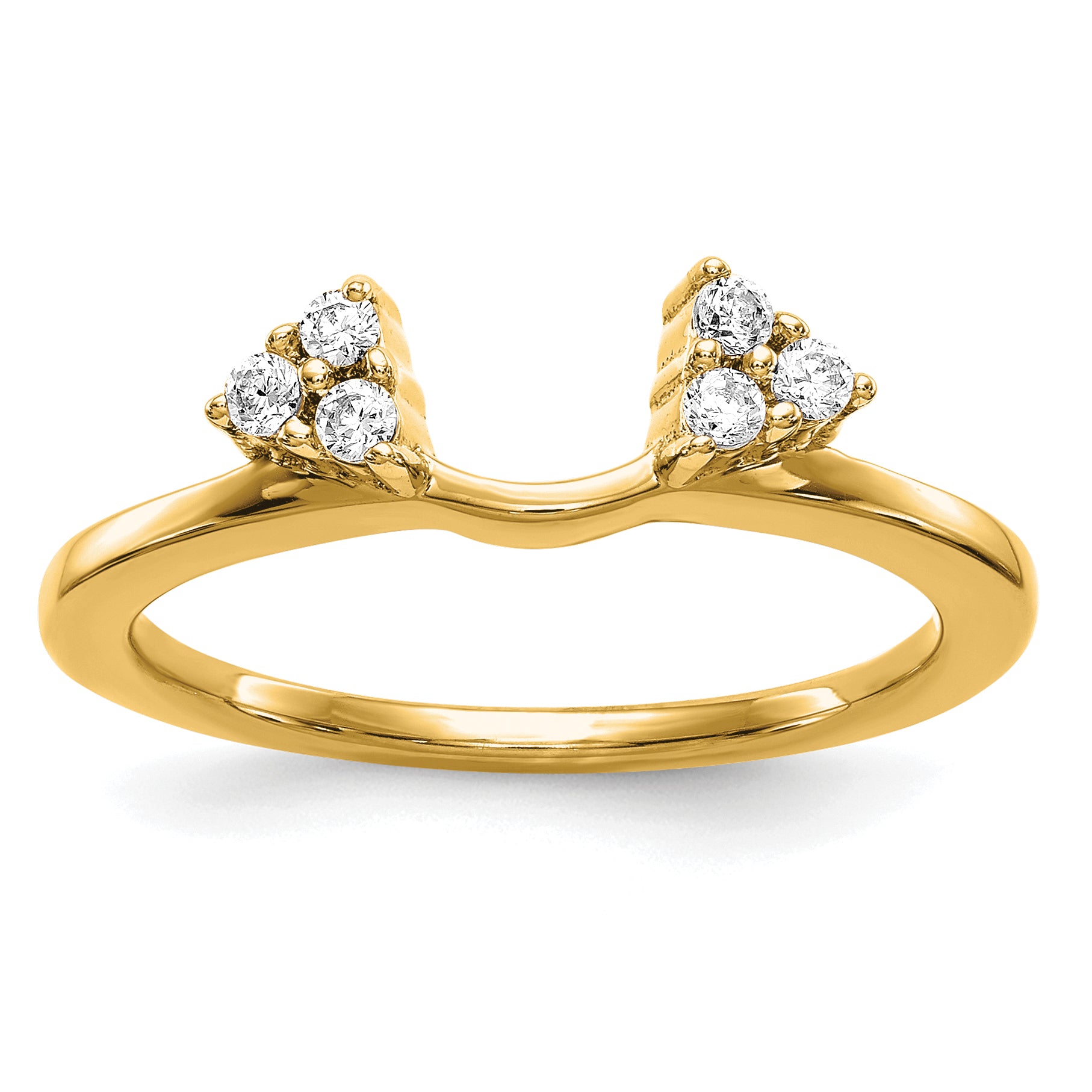 14k 1/6 carat Lab Grown Diamond VS/SI+ G+ Complete Ring Wrap