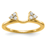 14k 1/6 carat Lab Grown Diamond VS/SI+ G+ Complete Ring Wrap