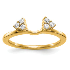 14k 1/6 carat Lab Grown Diamond VS/SI+ G+ Complete Ring Wrap