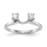 14k White Gold 1/4 carat Lab Grown Diamond VS/SI+ G+ Complete Ring Wrap