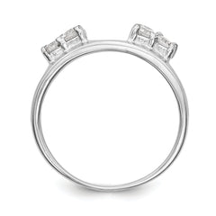 14k White Gold 1/3 carat Lab Grown Diamond VS/SI+ G+ Complete Ring Wrap