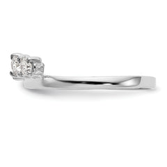 14k White Gold 1/3 carat Lab Grown Diamond VS/SI+ G+ Complete Ring Wrap