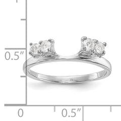 14k White Gold 1/3 carat Lab Grown Diamond VS/SI+ G+ Complete Ring Wrap