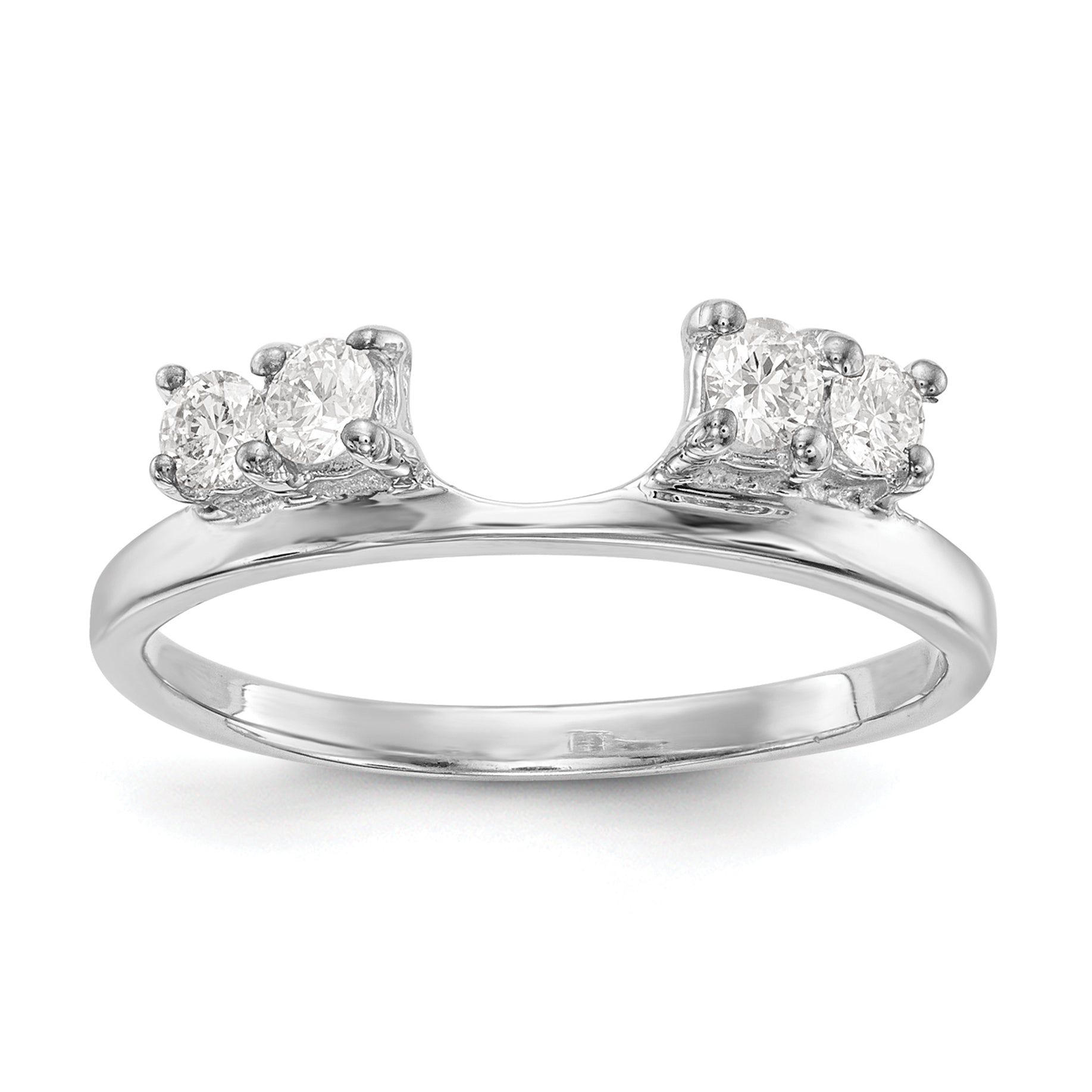 14k White Gold 1/3 carat Lab Grown Diamond VS/SI+ G+ Complete Ring Wrap