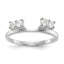 14k White Gold 1/3 carat Lab Grown Diamond VS/SI+ G+ Complete Ring Wrap
