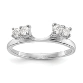 14k White Gold 1/3 carat Lab Grown Diamond VS/SI+ G+ Complete Ring Wrap