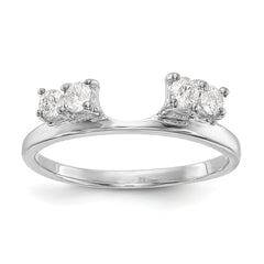 14k White Gold 1/3 carat Lab Grown Diamond VS/SI+ G+ Complete Ring Wrap