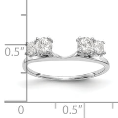 14k White Gold 1/2 carat Lab Grown Diamond VS/SI+ G+ Complete Ring Wrap