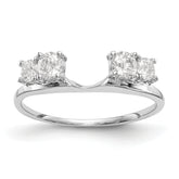 14k White Gold 1/2 carat Lab Grown Diamond VS/SI+ G+ Complete Ring Wrap