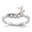 14k White Gold 1/6 carat Lab Grown Diamond VS/SI+ G+ Complete Ring Wrap