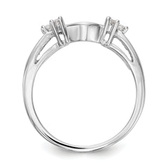 14k White Gold 1/4 carat Lab Grown Diamond VS/SI+ G+ Complete Ring Wrap