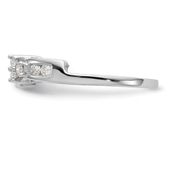 14k White Gold 1/4 carat Lab Grown Diamond VS/SI+ G+ Complete Ring Wrap