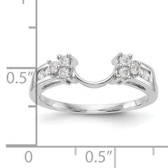 14k White Gold 1/4 carat Lab Grown Diamond VS/SI+ G+ Complete Ring Wrap