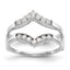 14k White Gold 1/3 carat Lab Grown Diamond VS/SI+ G+ Complete Ring Guard