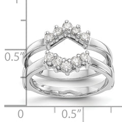 14k White Gold 1/3 carat Lab Grown Diamond VS/SI+ G+ Complete Ring Guard