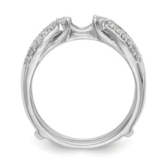 14k White Gold 1/4 carat Lab Grown Diamond VS/SI+ G+ Complete Ring Guard