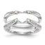 14k White Gold 1/4 carat Lab Grown Diamond VS/SI+ G+ Complete Ring Guard