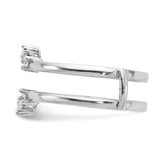 14k White Gold 1/5 carat Lab Grown Diamond VS/SI+ G+ Complete Ring Guard