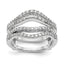 Lab-Grown Diamond Ring Guard in 14K White Gold, 6.8mm (5/8 ct. tw.), Size 7 - Sophia Jewelers