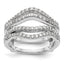 Lab-Grown Diamond Row Guard Wedding Band in 14K White Gold (5/8 ct. tw.), Size 7 - Sophia Jewelers