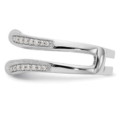 14k White Gold 1/4 carat Lab Grown Diamond VS/SI+ G+ Complete Ring Guard