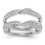 14k White Gold 1/4 carat Lab Grown Diamond VS/SI+ G+ Complete Ring Guard