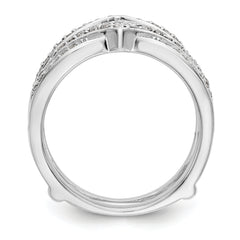 14k White Gold 1/2 carat Lab Grown Diamond VS/SI+ G+ Complete Ring Guard