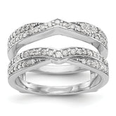 14k White Gold 1/2 carat Lab Grown Diamond VS/SI+ G+ Complete Ring Guard