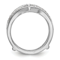 True Origin 14K White Gold 1/2 carat Lab Grown Diamond VS+ F+ Ring Guard