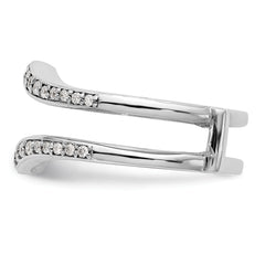 True Origin 14K White Gold 1/2 carat Lab Grown Diamond VS+ F+ Ring Guard