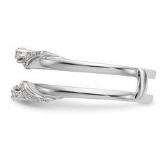 14k White Gold 1/5 carat Lab Grown Diamond VS/SI+ G+ Complete Ring Guard