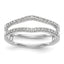 14k White Gold 1/4 carat Lab Grown Diamond VS/SI+ G+ Complete Ring Guard