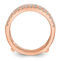 14k Rose Gold 1/2 carat Lab Grown Diamond VS/SI+ G+ Complete Ring Guard