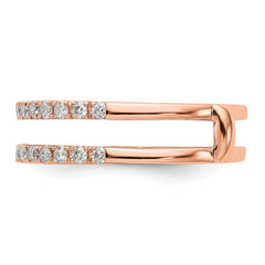 14k Rose Gold 1/2 carat Lab Grown Diamond VS/SI+ G+ Complete Ring Guard
