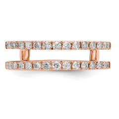 14k Rose Gold 1/2 carat Lab Grown Diamond VS/SI+ G+ Complete Ring Guard