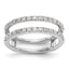 14k White Gold 1/2 carat Lab Grown Diamond VS/SI+ G+ Complete Ring Guard