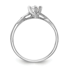 First Promise 10k White Gold 1/3 carat Lab Grown Diamond VS/SI+ G+ Complete Petite Engagement Ring