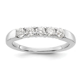 14k White Gold 1/2 carat Lab Grown Diamond VS/SI+ G+ Five Stone Complete Fashion Band